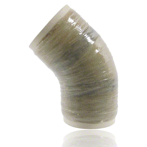 UP-GF-PP Bogen 45&deg; DIN 16 966, Form E2, Rohrtyp B, Liner PP, mit Laminatende, PN 10