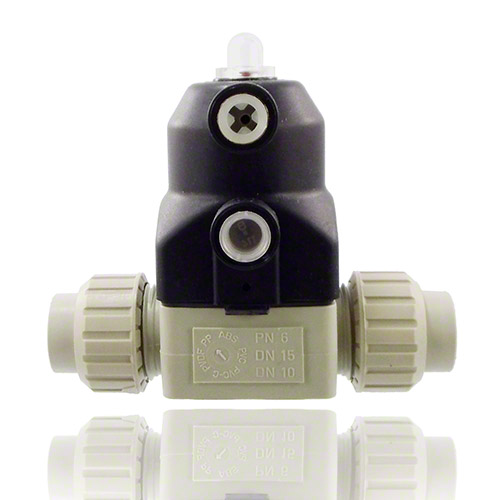 PP 2/2-Wege-Membranventil, pneumatische Ausf&uuml;hrung, Verschraubung mit Schwei&szlig;muffe, NC, Typ 186