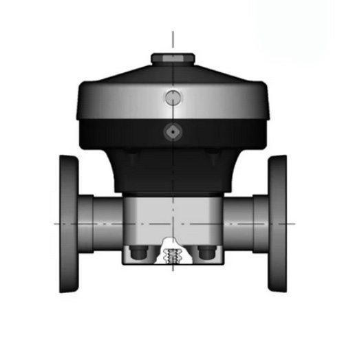 PP 2/2-Wege-Membranventil, Ausf&uuml;hrung Flansch, NO, FKM, Typ 285