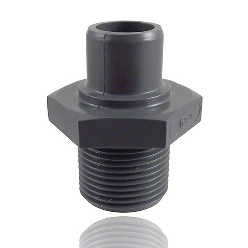 PVC U Reduziernippel, Klebestutzen/Außengewinde