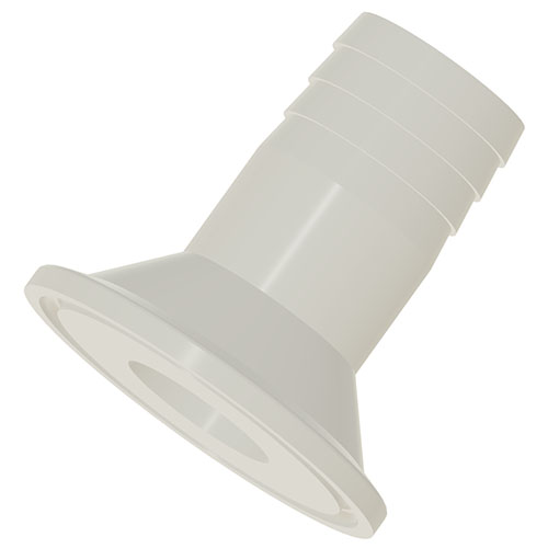 PVDF ISO Clamp mit Anschlu&szlig; Schlaucht&uuml;lle