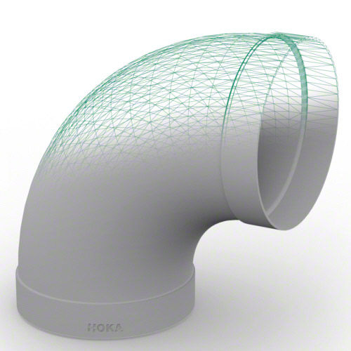 PE&nbsp; Rohrbogen mit Muffen 90&deg;