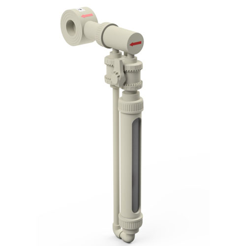 Nebenstromdurchflussmessger&auml;t PP-H Typ DST-PP PN 10 DN 100