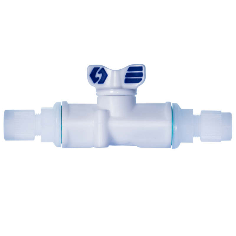 Absperrhahn aus PVDF, mit Schlauchanschlu&szlig;, Typ SO BV 28A21